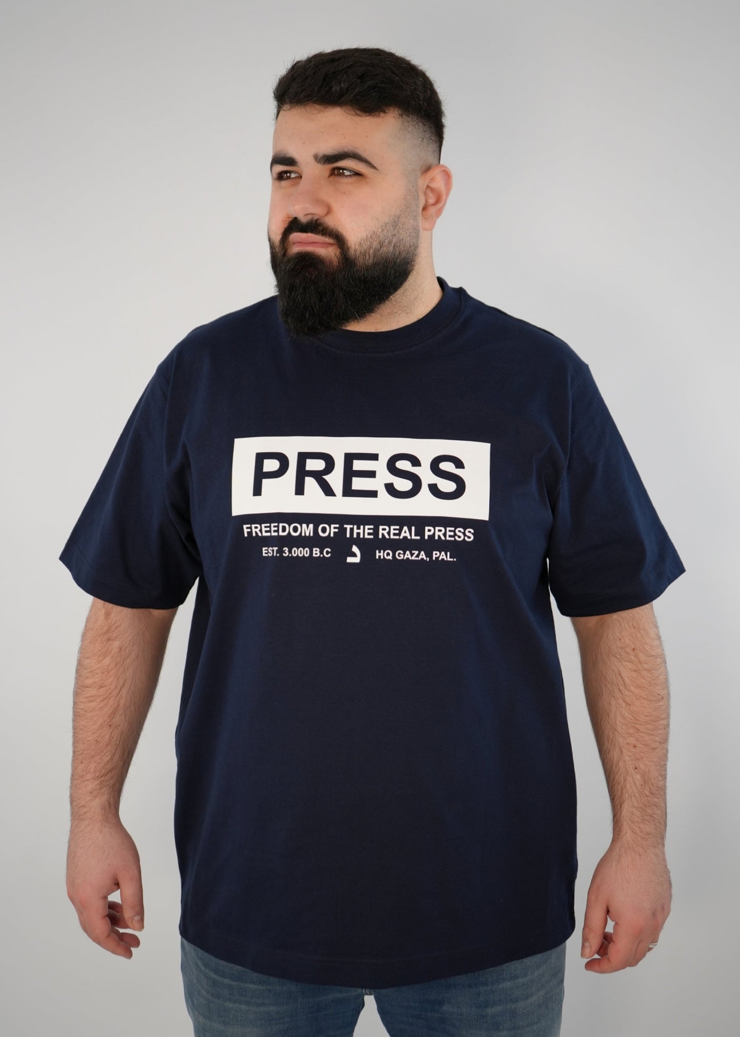 Press T-Shirt | Navy | m/f