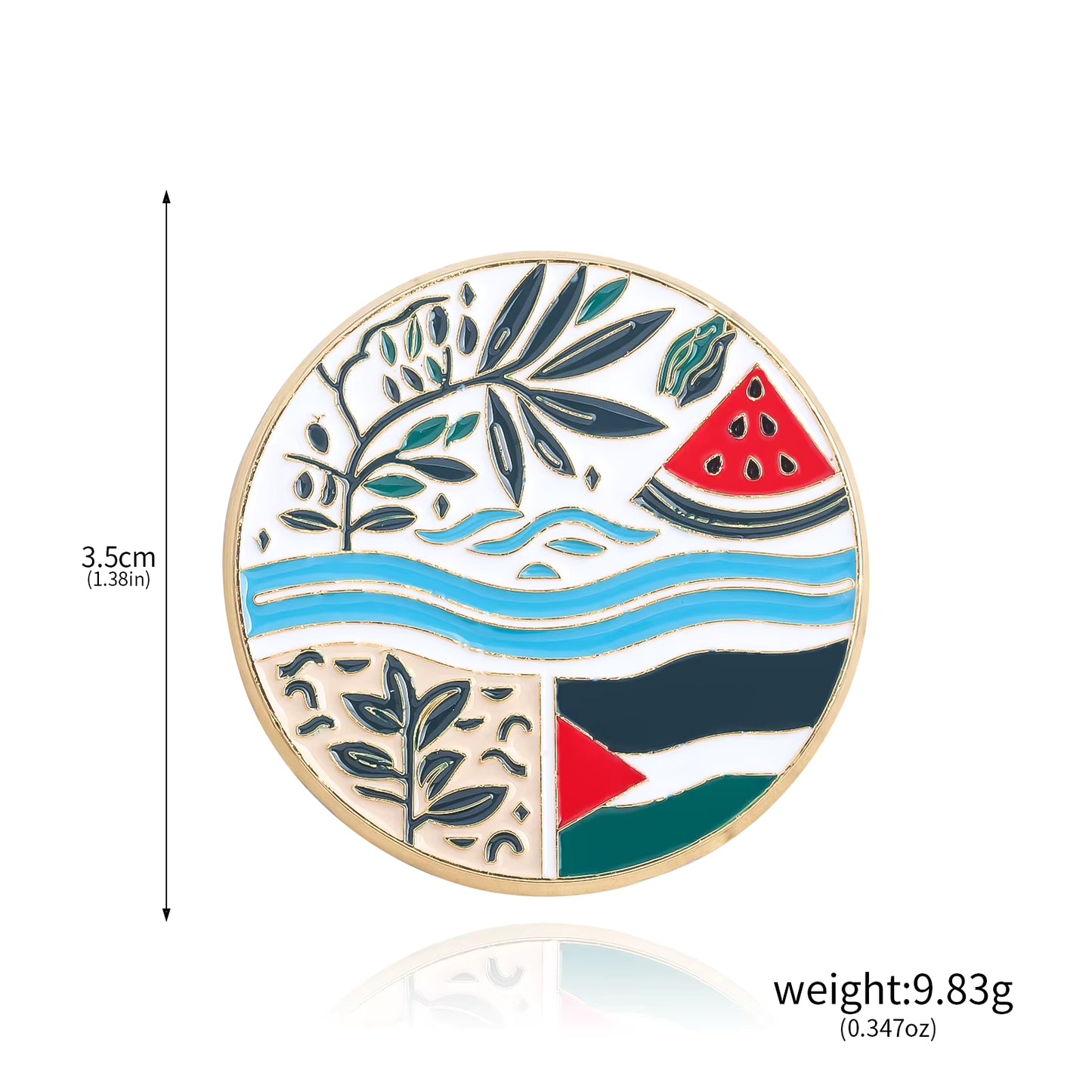 Palästina Pin (rund)