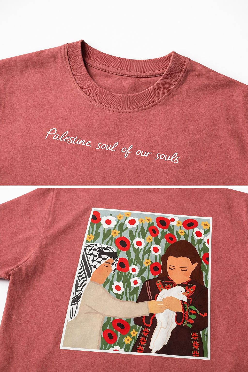 "Palestine, the soul of our souls“ | T-Shirt | Rote Erde (m/f)