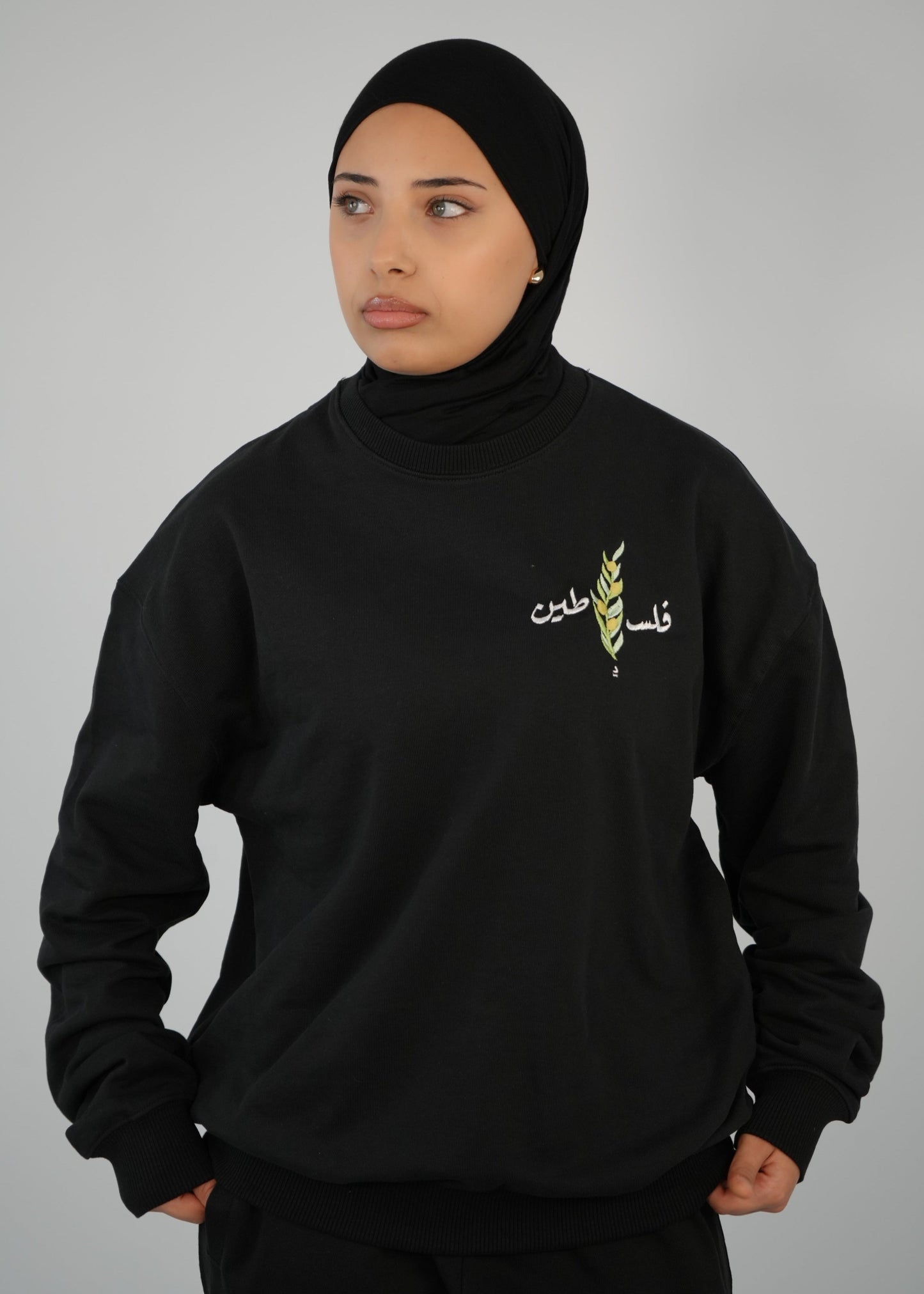 Olive Stick Sweatshirt | Black | m/f