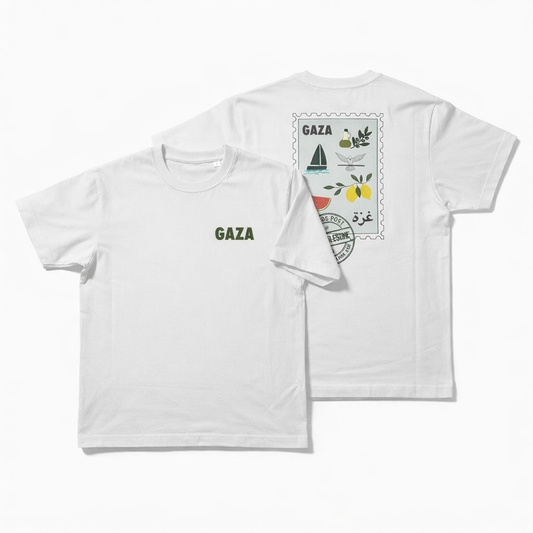Gaza Briefmarke | T-Shirt | weiß (m/f)