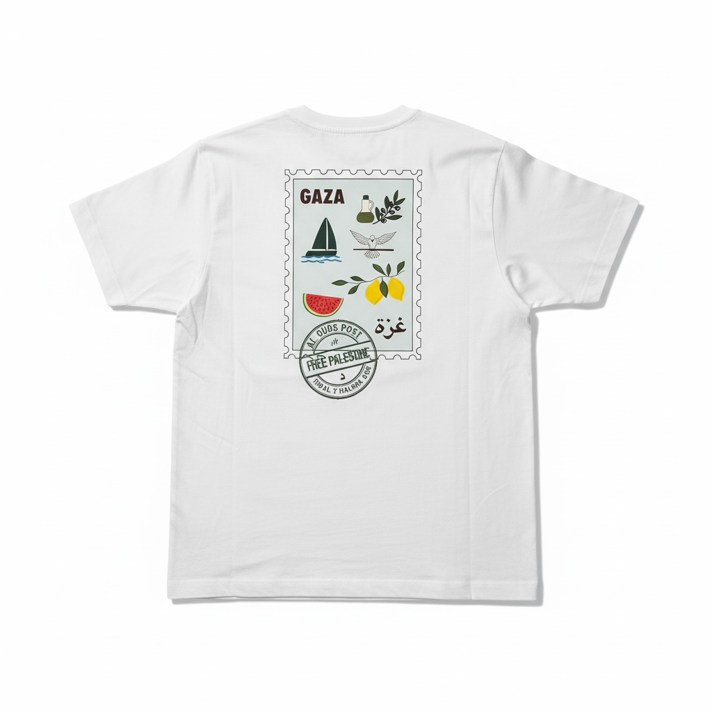 Gaza Briefmarke | T-Shirt | weiß (m/f)