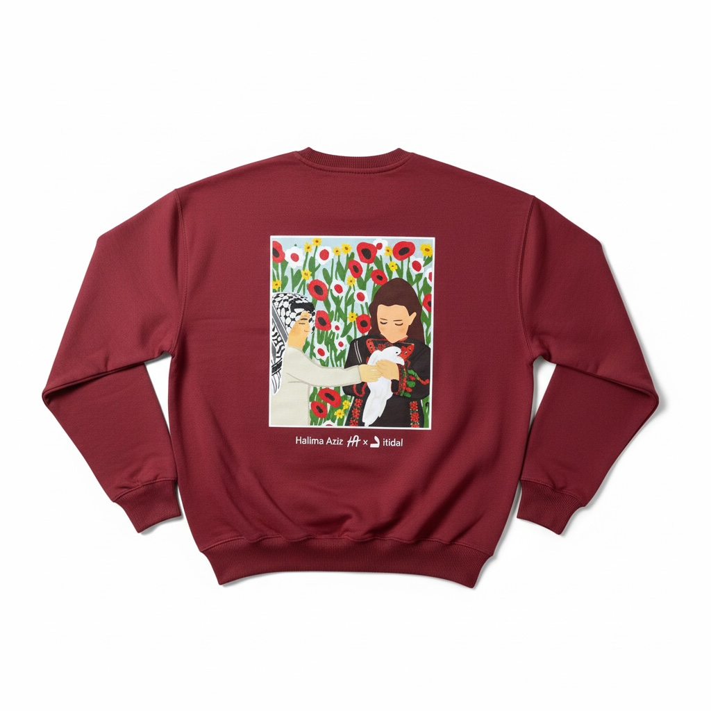 „Palestine, the soul of our souls“ | Sweatshirt | Burgund (m/f)