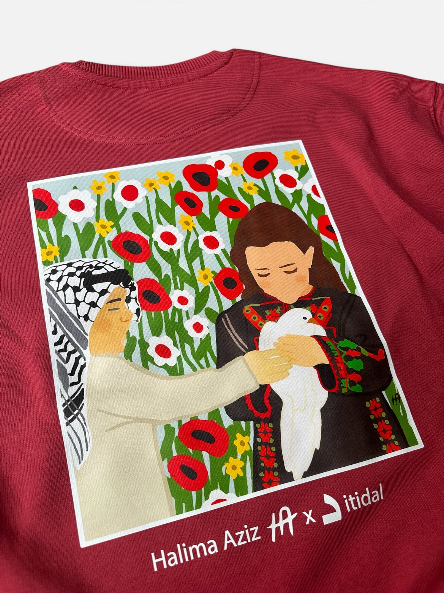 „Palestine, the soul of our souls“ | Sweatshirt | Burgund (m/f)