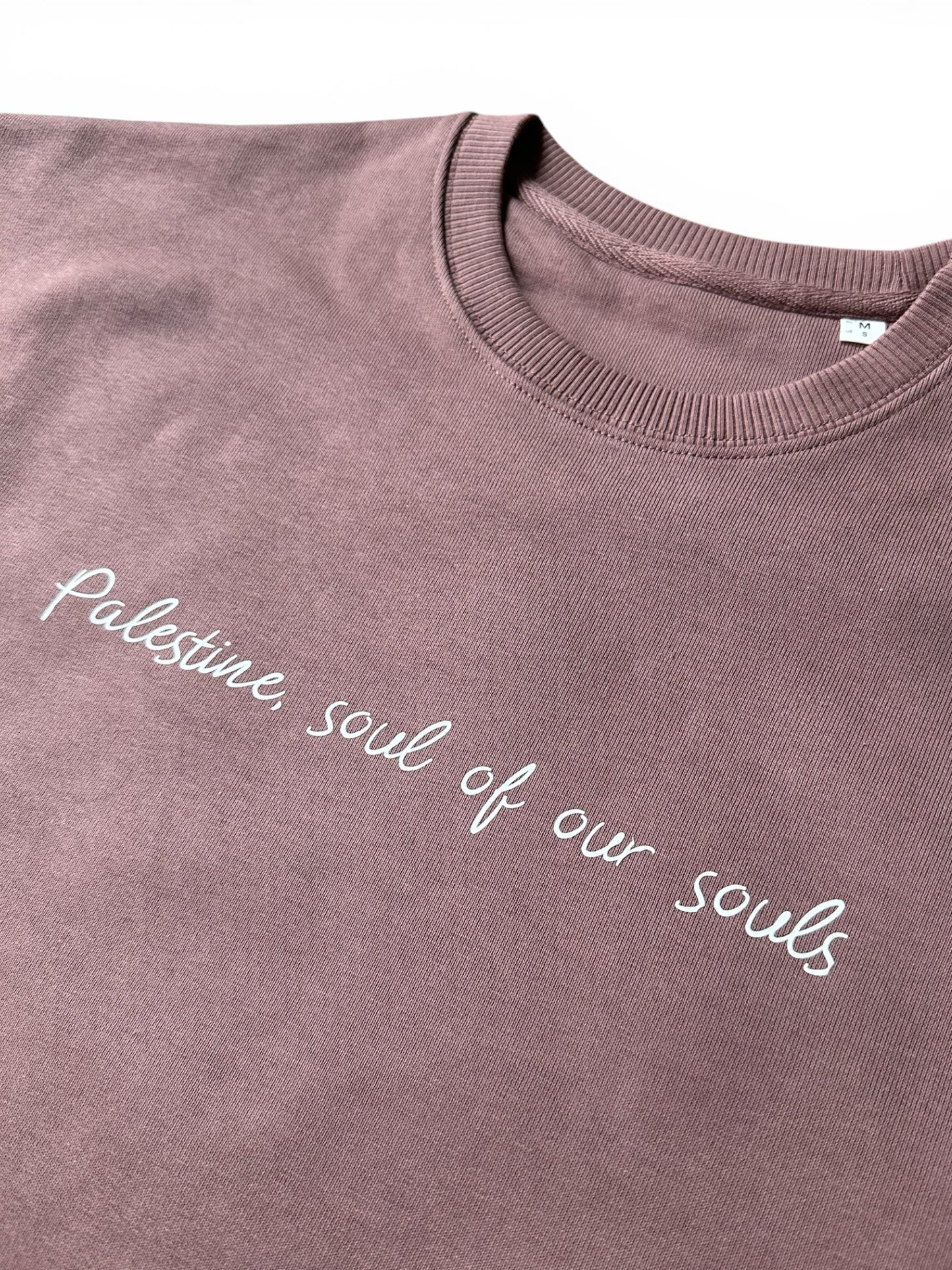 "Palestine, the soul of our souls“ | Sweatshirt | flieder (m/f)